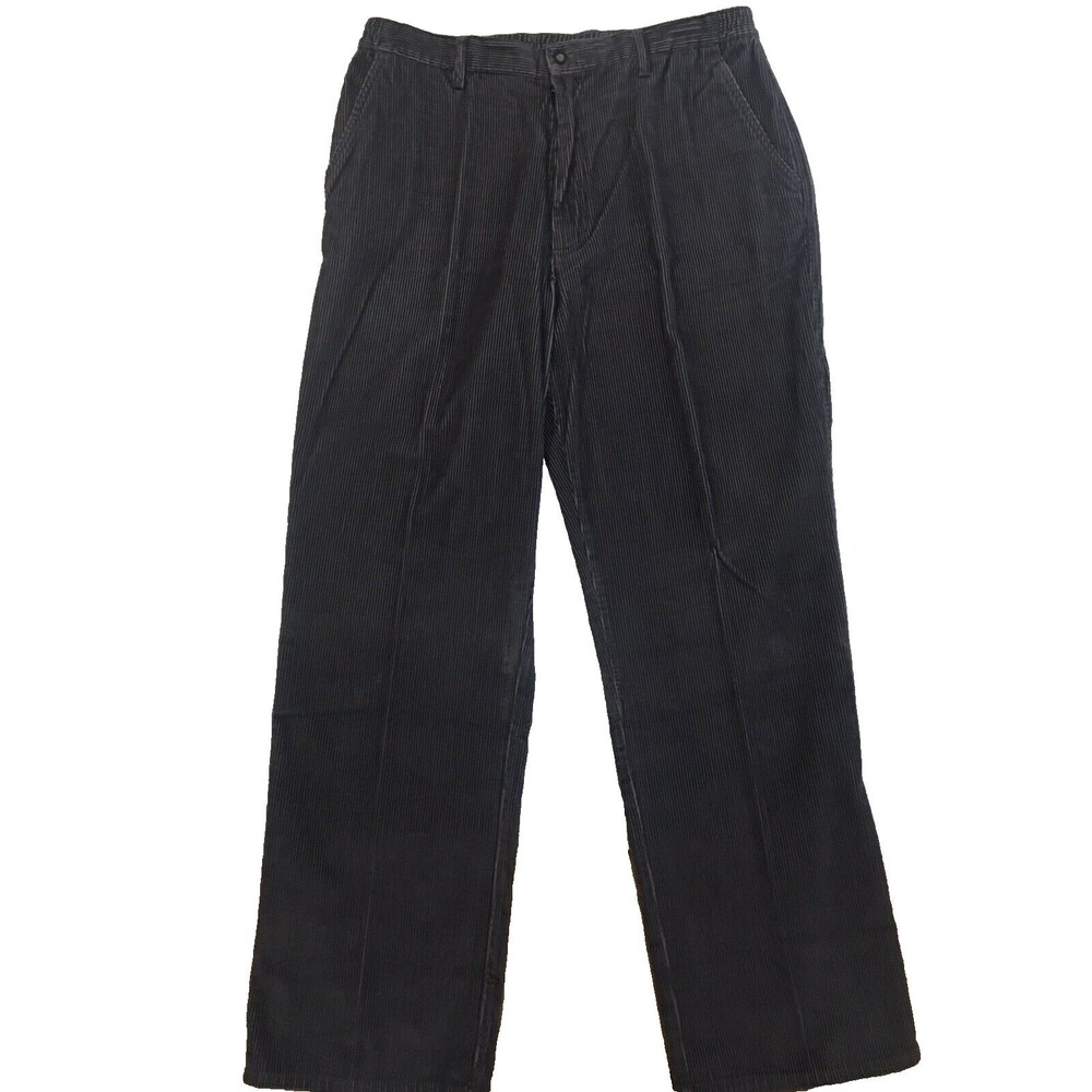 VTG Towncraft Corduroy Pants Men’s 38x32 Charcoal Gray Relaxed Straight Cords